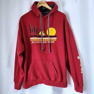 Yogi Bear Jellystone Park Red Hoodie XL Graphic Pullover Camp Resort Unisex